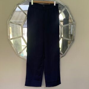 J. Crew Navy Silk/Satin loose fit Trousers
